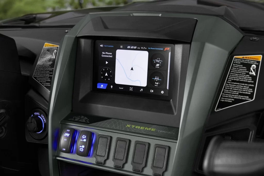Yamaha Adventure Pro GPS built into the RMAX dashboard